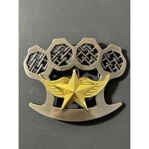 Y2K Tapout Golden Winged Star Knuckles‎ Belt Buckle